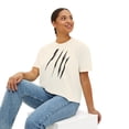 thumbnail image 5 of Effete Feline Claw Marks Scratch Women Boxy Tee, 5 of 6