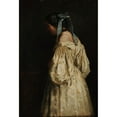 thumbnail image 2 of François Bonvin 18x24 Gold Ornate Framed and Double Matted Museum Art Print Titled - Woman in White (1865), 2 of 4