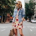 thumbnail image 4 of Uemuo fall laef Maple Pattern Women’s Sleeveless Dress – Casual Summer A-Line Dress, Stylish and Comfortable Sundress for Hot Weather, 4 of 7