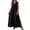 Black, variant on Jamicy Women's Maxi Dress Solid Color Cotton Linen Long Dresses with Pockets Loose Fit Beach Tank Dress