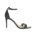 thumbnail image 2 of WILD PAIR Womens Navy Glitter Metallic Padded Ankle Strap Slip Resistant Bethie 2 Square Toe Stiletto Buckle Dress Sandals Shoes 12 M, 2 of 3