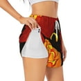 thumbnail image 3 of Lsque Halloween Pumpkin Printed Women's Running Shorts with Liner Pockets,Elastic Quick Dry Workout Athletic Gym Yoga Shorts,Womens High Waist Shorts-Large, 3 of 9