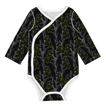 

Coaee Lilies Flowers for Soft Cotton Baby Long-Sleeve Bodysuit Girls Boys Bodysuit Romper