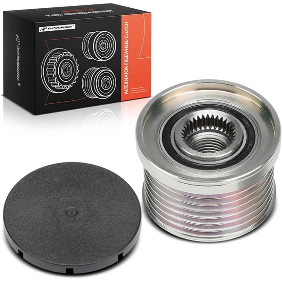 A-Premium Alternator Freewheel Clutch Pulley Compatible with BMW 335i 2007-2010, 335xi 2007-2008, X5 2007-2010, 535xi 2008, 535i 2008-2010, 740i 2011-2012, 1 Series M 2011, 135i, 3.0L, 7 Grooves CW