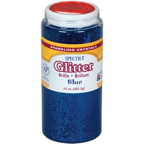 Pacon Spectra Glitter Sparkling Crystals, Blue, 16-Ounce Jar (91750)
