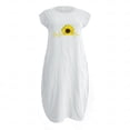 thumbnail image 4 of Ichuanyi Mode Femmes Décontracté Col Rond Radio Vague Tournesol Imprimé Grande Taille Poche, 4 of 4