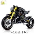 thumbnail image 1 of HUIQIBAO 1:8 Classic Motorbike Building Blocks High-tech Model Moto City Racer Bricks Toy for Kid Boy Children Adult MOC Car Set, 1 of 7
