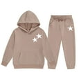 thumbnail image 2 of MAIHAN-Girls Winter Fleece Hoodie & Joggers Set 2-13 Years, Winter Hoodie and Pants 2-Piece Outfit, Cozy Warm Lined Sweatsuit for Boys and Girls(Khaki3,12-13Years), 2 of 4
