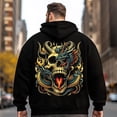 thumbnail image 2 of Big and Tall Men Hoodie Plus Size Hooded Sweatshirt Fleece Pullover 4XLT H2 5KPD G16, 2 of 8