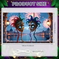 thumbnail image 2 of Colorful Design Mardi Gras Banner Masquerade Theme Carnival Display Feather Decoration Firework Pattern Festival Background for Carnival Party Mardi Gras Celebration Masquerade Ball, 2 of 9