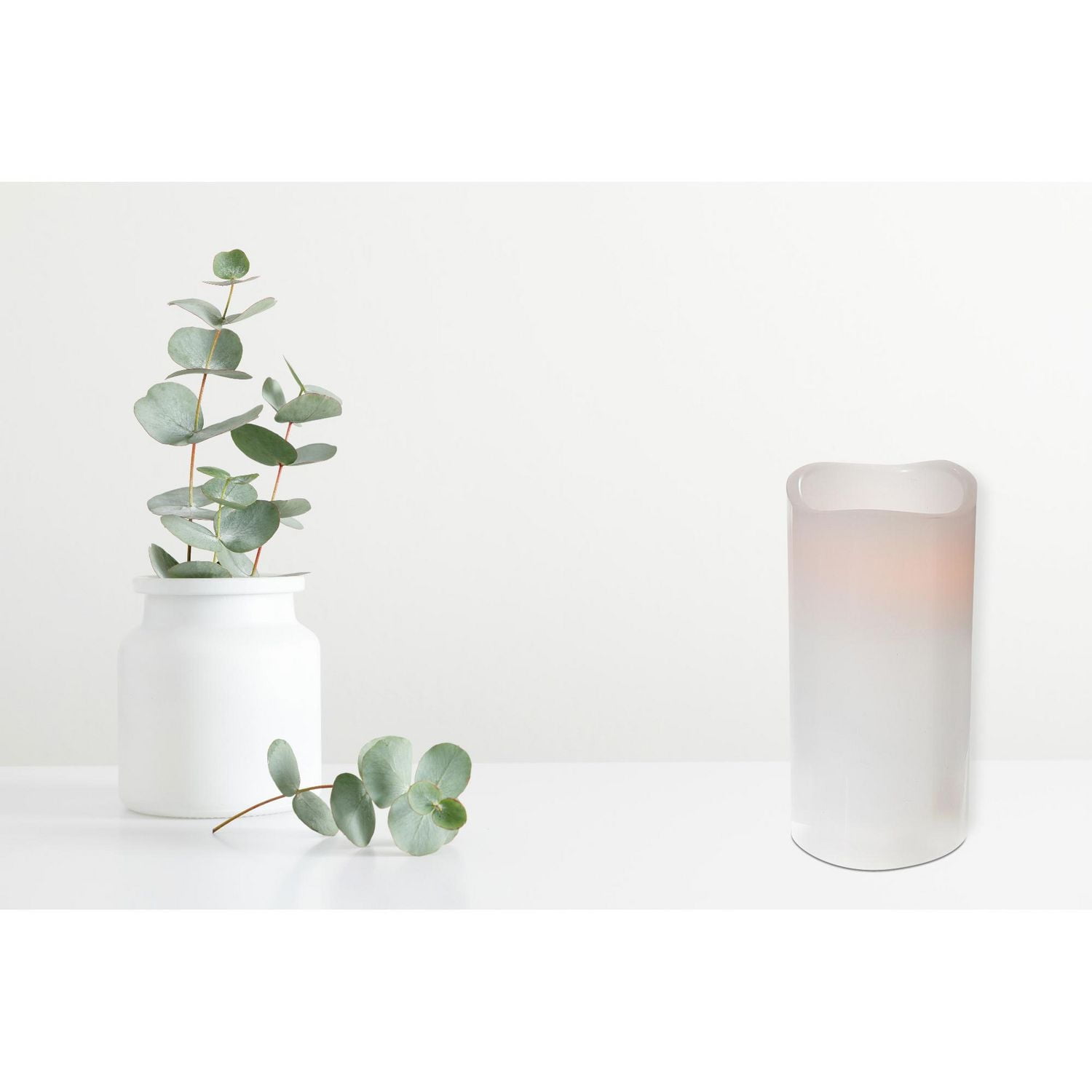 Bougie Blanche À L'Onde Led Avec Minuterie 3X6 "- Ensemble De 3