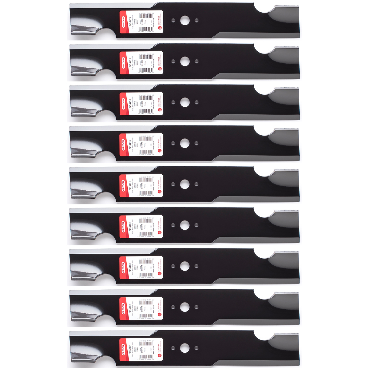 Oregon 396-806 G6 Gator Blades For 52" Ariens Mowers – 18" Length, 5/8" Center Hole