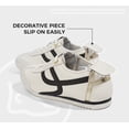 thumbnail image 6 of LUCKY STEP Retro Thin Sole Fashion Sneakers Casual Lightweight Walking Shoes,Beige/Black,Womens, 6 of 10