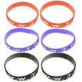 Weiwei WWJD Bracelets Silicone Wristbands Multicolor 6pcs
