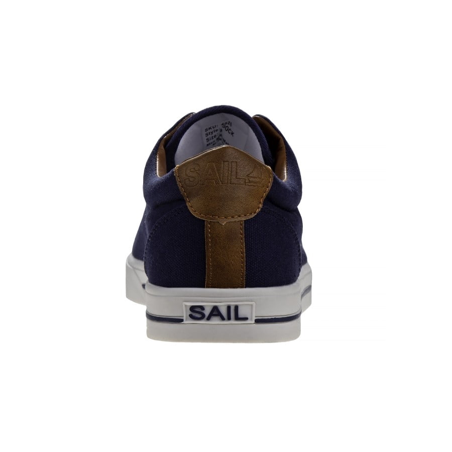 Sail Men'S Canvas Sneakers Featuring Lace Up Vamp, Navy, 8.5