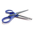 thumbnail image 4 of Allary Style #238 Shaped Edge Stainless Steel Scissors E-z Grip Handles, Blue, 4 of 5