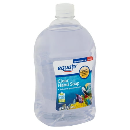 - (2 pack) Equate Clear Hand Soap Refill, 56 Oz