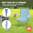 thumbnail image 5 of Ozark Trail Quad Folding Camp Chair with Cup Holder, Sky Blue, 5 of 12