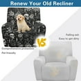 thumbnail image 3 of SCRAWLGOD Halloween Cat Skull Rose Moon Stars Black Recliner Chair Covers Stretch Recliner Slipcovers Reclining Furniture Protector Washable Sofa Couch Cover with Storage Pocket for Pets Dog Cat, 3 of 7