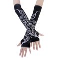 thumbnail image 1 of JISEN Gants Sans Doigts pour Femmes Punk Hiver Tricotés Extensibles Doux Réchauffe-Bras Phoenix, 1 of 4