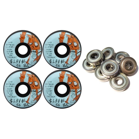 SLAVE Skateboard Wheels NITE OWL BLACK 56MM 99A with ABEC 7 BEARINGS price history on PriceWatchPro