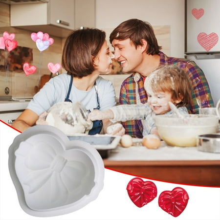 

loopsun DIY Chocolate Large Bow Tie Love Cake Silicone Mold