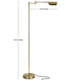thumbnail image 3 of Brightech Feuille 53" Vintage LED Lampadaire avec Bras Réglable, Or (2 Pack), 3 of 12