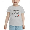 thumbnail image 2 of Mom + Dad = Me Love Cute Toddler Tshirts for Boys Girls (Gray, Youth L), 2 of 5