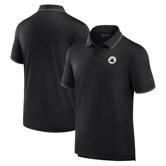 Men's Fanatics Black Boston Celtics Front Office Pique Polo