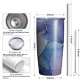thumbnail image 6 of 20oz Tumbler with Lid and Straw Stainless Marble Steel Vacuum Insulated Water Coffee Tumbler Cup, Double Wall Vacuum Insulated Travel Mug Reusable Tumblers for Ice Drinks, Hot Beverage, 6 of 7