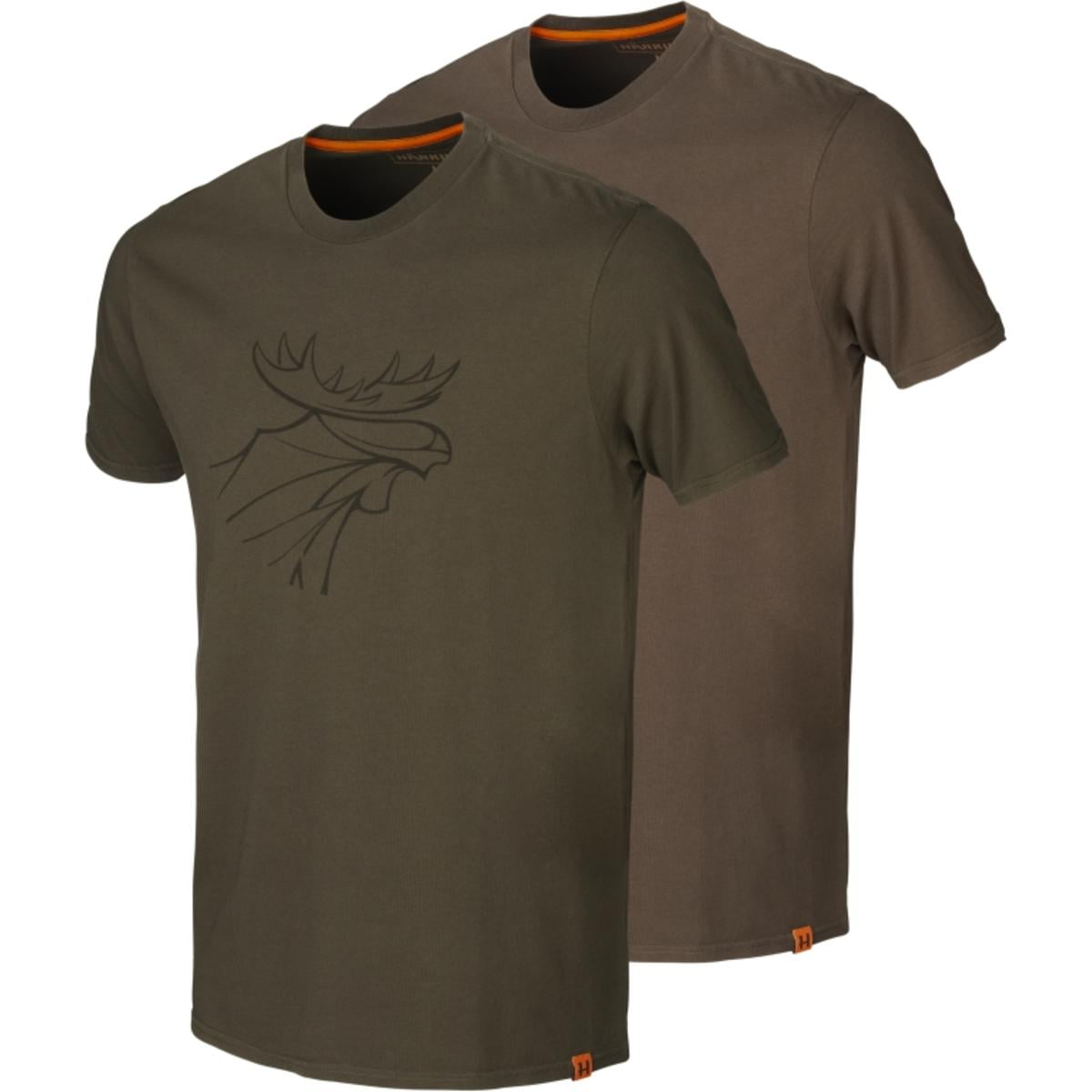 Harkila graphic t-shirt 2-pack green/Slate brown XX-Large - Walmart.com
