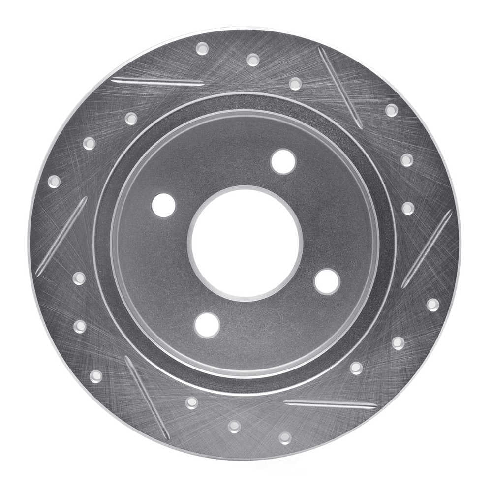 Dynamic Friction Company 631-54049L DFC Brake Rotor - Drilled And Slotted - Silver