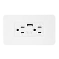 thumbnail image 3 of Control inteligente de la voz del zócalo del enchufe de pared de la alimentación USB de Wifi para el hogar de Google Alexa los E.E.U.U. 90-125V, 3 of 10