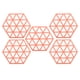 thumbnail image 1 of Mantel individual hexagonal, mantel individual hexagonal de silicona de 5 piezas, tapete para platos y mesa, tapete para tazas y bebidas, rendimiento sólido Jadeshay A, 1 of 8