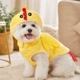 thumbnail image 4 of Dog Chicken Costume Soft Crystal Fleece Pet Hoodie，Adjustable Wrap Puppy Transformation Outfit for Small Medium Dogs, Halloween Party Cosplay Clothes, 4 of 6