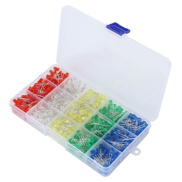 Diode Électroluminescente, Bleu Vert Blanc Rouge Jaune 2V-3.2V Diodes LED Faciles à Remplacer Résistant à la Chaleur pour la Production de Bricolage pour l'Ingénierie de l'Éclairage