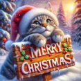 thumbnail image 2 of 5D DIY Kit Gato Navidad Del Arte 40x40cm, 2 of 9