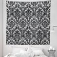 thumbnail image 1 of Baroque Tapestry, Vintage Lace Style Pattern of Antique Victorian Motifs Renaissance Influences, Fabric Wall Hanging Decor for Bedroom Living Room Dorm, 5 Sizes, Black and White, by Ambesonne, 1 of 1