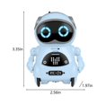 thumbnail image 2 of Estbridge Robot Rc de Poche Parlant Dialogue Interactif Reconnaissances Vocales Enregistrer Chantant Dansant Racontant une Histoire Mini Jouets Robot Rc Cadeau Ornements de Noël Déco Maison Liquidation de Noël i, 2 of 5