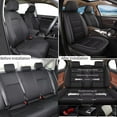 thumbnail image 3 of LAONNVIR Car Seat Cover Fit for Subaru Outback 2007-2025 Full Set Black Car Seat Cover Car Seat Protector Waterproof,Leather Seat Cushion(Black5,2PCS Front), 3 of 8