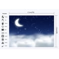 thumbnail image 2 of MOHome 7x5ft Fairytale Backdrop Twinkle Stars Shining Moon Starry Night Blue Sky White Cloud Cartoon Photography Background Baby Kids Adults Photo Studio Props, 2 of 4