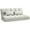 Cream White, variant on HOMCOM Adjustable Floor sofa Foldable Lazy Sofa Sleeper w/ 2 Pillows Grey