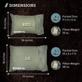 thumbnail image 4 of Klymit Drift Almohada de Camping, Almohada de Viaje de Espuma viscoelástica triturada con Funda Reversible para Uso en Exteriores, Verde, Regular, 4 of 5