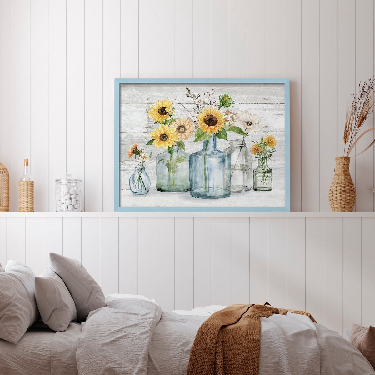 Sunflower Extravaganza by Carol Robinson - Restickable Framed Giclée Print