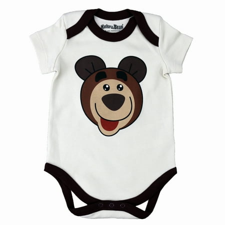UPC: 0195466006663 | Masha and The Bear Short Sleeve Baby Bodysuit