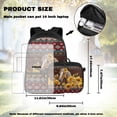 thumbnail image 4 of Yspwyqan Kids Backpack Set with Lunch Box Pencil Case Water Bottle Bag, Aztec Tribal Sunflower Horse Double Zipper Lightweight Bags Fits 14" Laptop for Elementary Middle School, 4 of 7