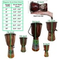 thumbnail image 3 of Djembe Drum Hand Carved Bongo African Inspired Music NOVELTY DECORATIVE DISPLAY ONLY. NOT Performance Quality. 6" Height, 3 of 6