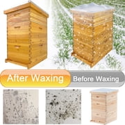 XYJBHB Beehive Starter Kit, 3-Layer Langstroth Bee Hive with Beeswax Coated Foundation, 2 Deep and 1 Medium Boxes, Beginner Friendly