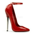 thumbnail image 2 of DAGGER-12, 6 1/4" Solid Brass Heel Ankle Strap Plain Pump Shoes, 2 of 2