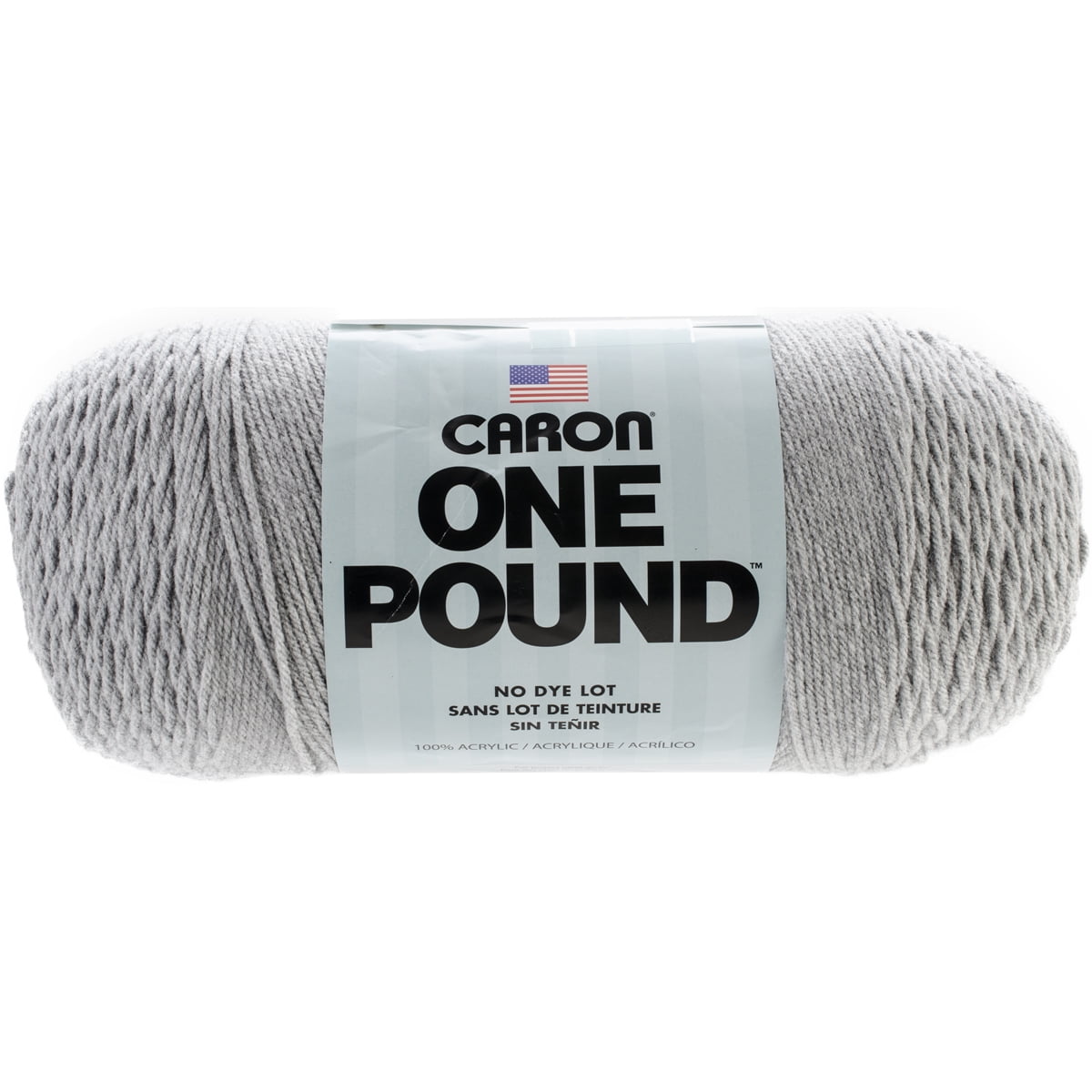 Caron One Pound Yarn, (454g/16oz), Soft Gray Mix